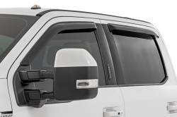 Rough Country Suspension Systems - Rough Country Smoke Rain Guard Window Deflectors F150/Super Duty 931524 - Image 1