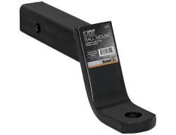 Buyers 2" Ball Mount w/4" Drop x 10" Long Tube Black 1803013