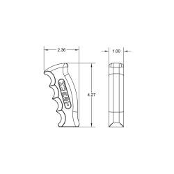 Hurst - Hurst 1536210 Universal PistolGrip Shift Handle w/Switch Black Aluminum - Image 2