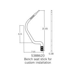 Hurst - Hurst 5388620 Competition Plus Replacement Stick Flat Chrome - Image 2