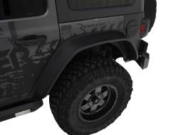 Bushwacker Flat Style Rear Fender Flares Black for Jeep JL 10100-07