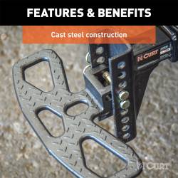 CURT - CURT 45909 Adjustable Channel Mount Hitch Step - Image 2