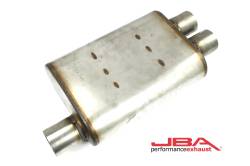 JBA Headers 2.5" Offset/Dual Chambered 304 Stainless Steel Muffler 40-251302