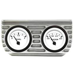 Vintage Parts - Vintage Parts VPAGB2FW Finned Dual Bezel Mount w/Aurora Fuel & Water Gauges - Image 1