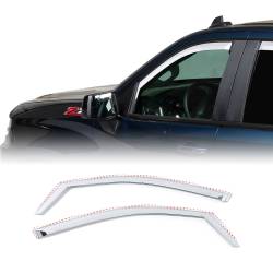 Putco - Putco 480244 2Pc Chrome Front Window Deflectors 19-25 Silverado/Sierra Std/Crew - Image 1
