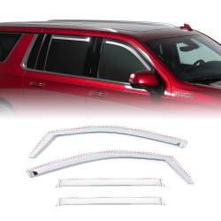 Putco - Putco 480038 Chrome Window Deflectors for 15-20 Suburban/Yukon XL/Escalade - Image 1