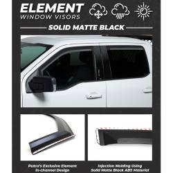 Putco - Putco 680071 Fr/Rr Matte Black Window Deflectors for 19-25 Ram 1500 Crew Cab - Image 2