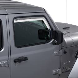 Putco - Putco 480220 Chrome Window Deflectors for 20-25 Gladiator 18-25 Wrangler JL - Image 1