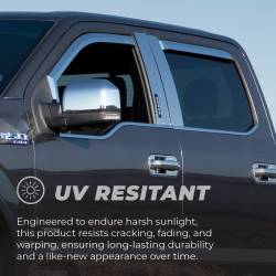 Putco - Putco 480244 2Pc Chrome Front Window Deflectors 19-25 Silverado/Sierra Std/Crew - Image 3