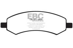 EBC Brakes - EBC Brakes DP61738 6000 Series Greenstuff Truck/SUV Brakes Disc Pads - Image 1