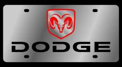 Eurosport Daytona - Eurosport Daytona 1403-1 Stainless License Plate Dodge Ramhead Logo for Dodge - Image 1