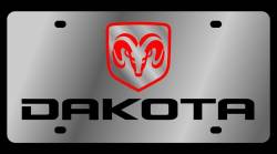 Eurosport Daytona - Eurosport Daytona 1405-1 Stainless License Plate Dakota Ramhead Logo for Dodge - Image 1