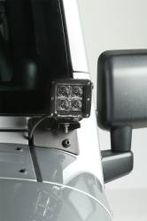Rugged Ridge - Rugged Ridge Windshield Hinge Light Brackets Black for Wrangler JK 11027.04 - Image 4
