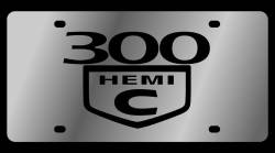 Eurosport Daytona - Eurosport Daytona 1439-1 Stainless License Plate 300C Hemi Logo for Chrysler - Image 1