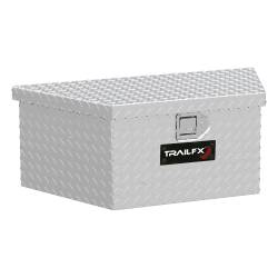 TrailFX - TrailFX 201191 Tongue Tool Box Single Lid Diamond Tread Aluminum 34x16x13" - Image 1