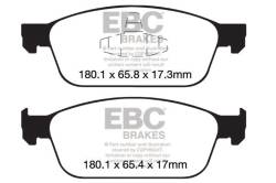 EBC Brakes - EBC Brakes DP32145C Redstuff Ceramic Low Dust Brake Pads for 13-18 Focus MKC - Image 1