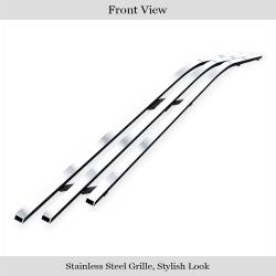 APS - APS Stainless Billet Bumper Grille-Brushed for 05-10 Dodge Charger GR04FFD39C - Image 2