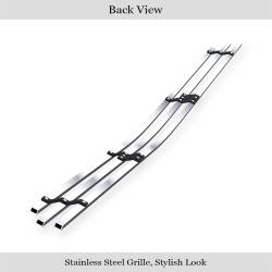 APS - APS Stainless Billet Bumper Grille-Brushed for 05-10 Dodge Charger GR04FFD39C - Image 3