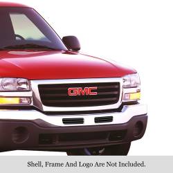 APS - APS Stainless Billet Bumper Grille Black 03-06 GMC Sierra 1500 GR07HED72J - Image 1