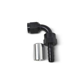 Russell - Russell 610603 ProClassic Crimp On Hose End 90-DEG End Black/Clear -10AN - Image 1