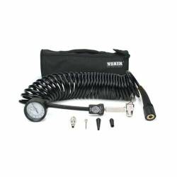 Viair - Viair 00029 Black 5-In-1 Coil Air Hose w/Inflator or Deflator Pressure Gauge - Image 1