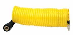 Viair - Viair 00030 Yellow 30' Coil Air Hose w/1/4" Quick Connect Stud - Image 1