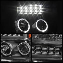 xTune Auto - xTune Auto 5076267 Black/Clear LED Halo Projector Headlights - Image 3