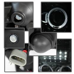 xTune Auto - xTune Auto 5076281 LED Halo Projector Headlights Chrome/Smoked - Image 5