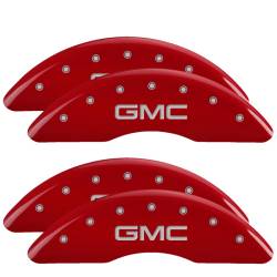 MGP Caliper Covers - MGP Caliper Covers 34003SGMCRD Front/Rear 4pc Red GMC Sierra HD - Image 1
