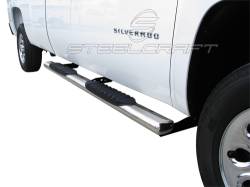 Steelcraft - Steelcraft 402119 5" Stainless Oval Side Bar 99-14 Silverado/Sierra Exten Cab - Image 1