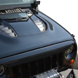DV8 Offroad - DV8 Offroad HDMB07-TA Heat Dispersion Hood for 07-18 Jeep Wrangler JK - Image 2