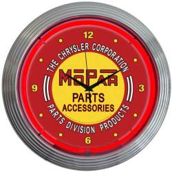 Neonetics - Neonetics 8MPRED Mopar Red Vintage Neon Clock - Image 1