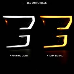 Anzo USA - Anzo USA Switchback Style Projector Headlight Set Black Ford F150 111357 - Image 1