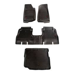 Rugged Ridge - Rugged Ridge 12988.05 Floor Liner Front/Rear/Cargo Black 2018-2020 Jeep Wrangler - Image 1