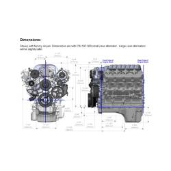 Holley - Holley Performance 20-300BK Accessory Drive Belt Kit for Ford Car 415 445 Godzil - Image 1