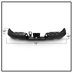 Spyder Auto - Spyder Auto 9046933 Steel Rear Bumper for 09-18 Ram 1500 - Image 5