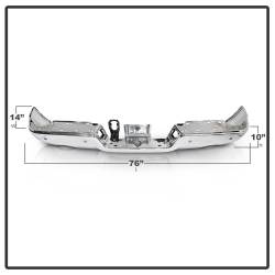 Spyder Auto - Spyder Auto 9046940 Steel Rear Bumper for 09-18 Dodge Ram 1500 - Image 5