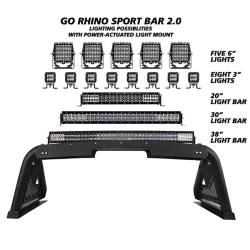 Go Rhino - Go Rhino 911620T Sport Bar 2.0 w/Power Actuated Retractable Light Mount - Image 5