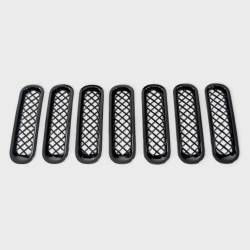 Trim Illusion - Trim Illusion ABS6414BLK Black Front Grille Overlay for 07-18 Wrangler JK - Image 1