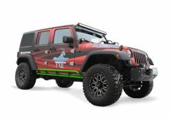 Steinjager - Steinjager Bare Knuckles Rock Sliders-Neon Green for Wrangler JK 4DR J0043927 - Image 2