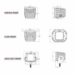 Rigid Industries - Rigid Industries 211513 D-Series Pro 3" LED Off Road Light Pod Diffused Flood - Image 3