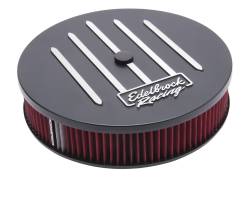 Edelbrock - Edelbrock 41663 Racing Blk 14" Round Air Cleaner 3" Pro-Flo Element Deep Flange - Image 1