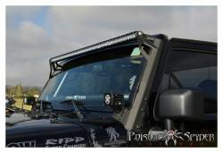 Poison Spyder - Poison Spyder 45-28-R50 Steel 50" Rigid Light Bar Mount for Jeep Wrangler JK - Image 2