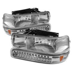 xTune Auto - xTune Auto 5069474 Crystal Front Headlight Kit Chrome/Clear - Image 1