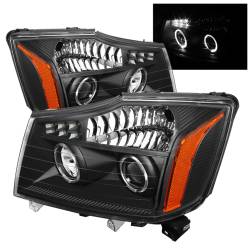 xTune Auto - xTune Auto 5077103 Black/Clear LED Halo Projector Headlights - Image 1