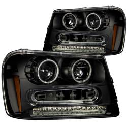 Anzo USA - Anzo 111127 Projector Headlight Set w/CCFL Halo Black for Chevy Trailblazer/EXT - Image 1