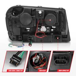 Anzo USA - Anzo 111127 Projector Headlight Set w/CCFL Halo Black for Chevy Trailblazer/EXT - Image 5