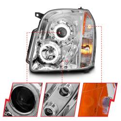 Anzo USA - Anzo USA 111147 Chrome Projector Headlight Set w/CCFL Halo GMC Yukon/XL - Image 3