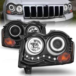 Anzo USA - Anzo USA Projector Headlight Set w/CCFL Halo Black for Grand Cherokee 111213 - Image 1