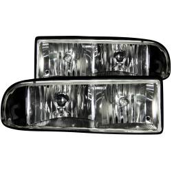 Anzo USA - Anzo USA Black Crystal Headlight Set S-10 Pickup/Blazer S-Series 111156 - Image 1